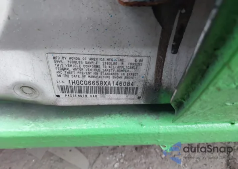 1999 Honda Accord Lx from USA, damaged, VIN 1HGCG6658XA146084